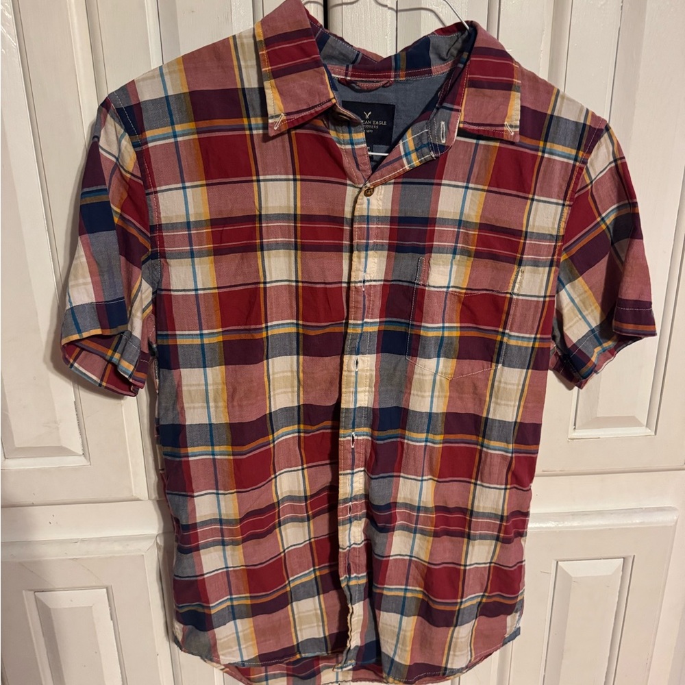 American Eagle Outfitters Men's Multicolor Plaid Shirt